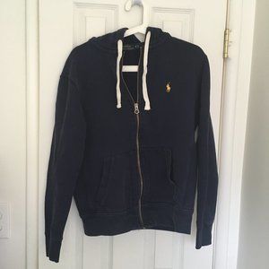 Navy Blue Polo Ralph Lauren Zip Up Hoodie